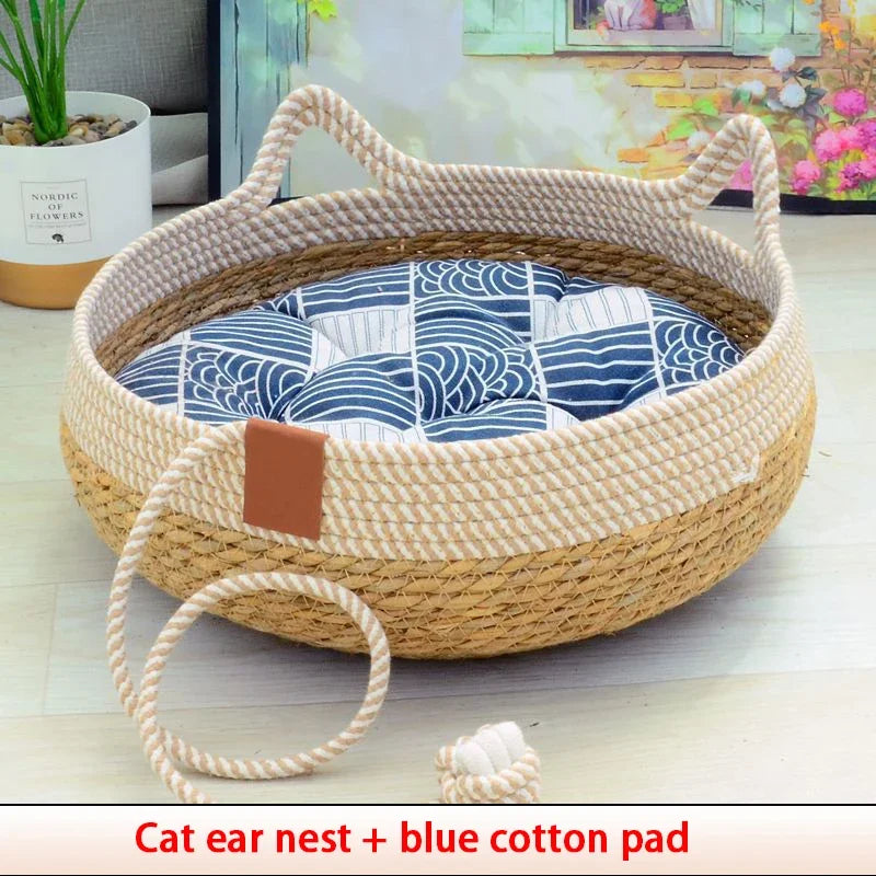 BreezeNest Woven Cat Bed