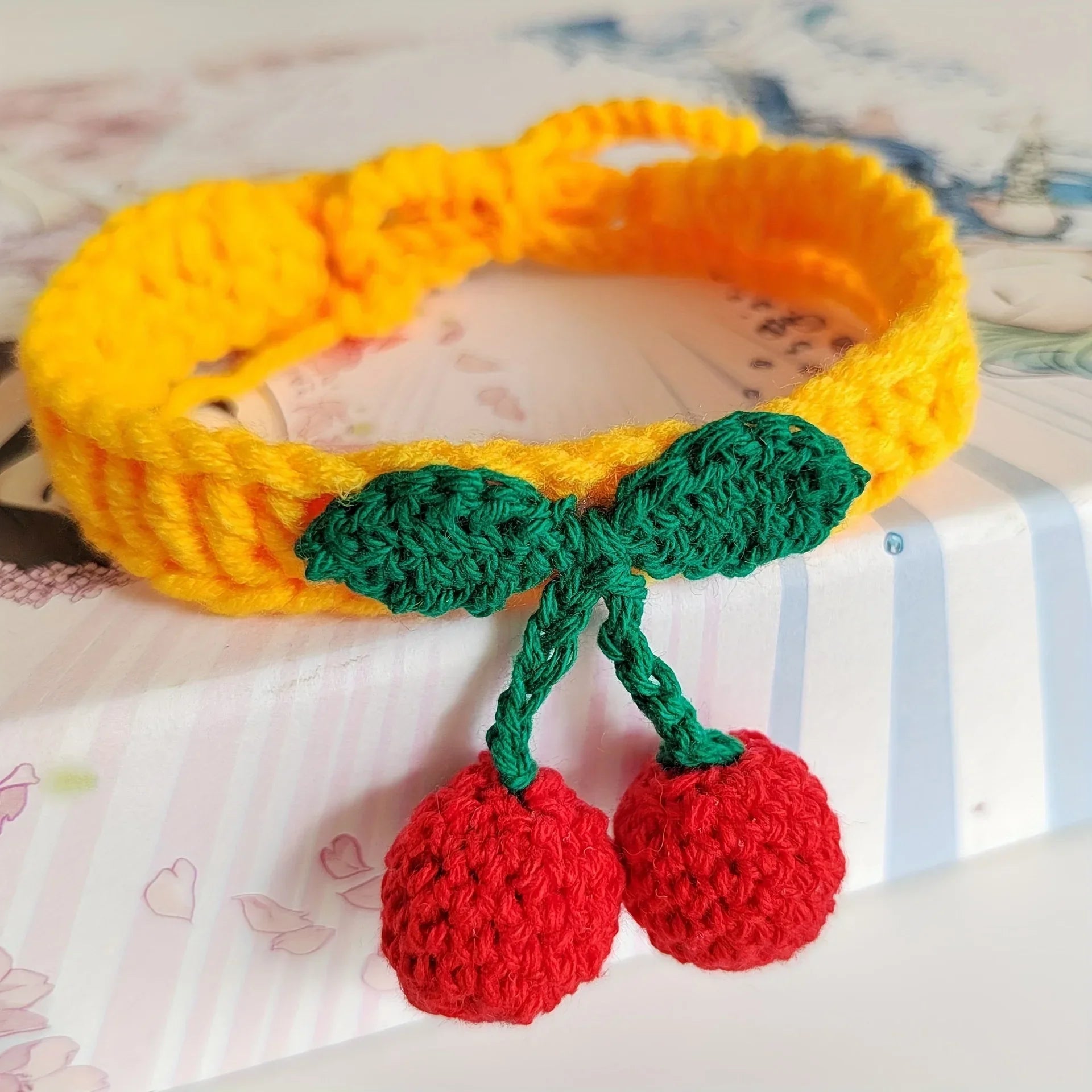 CherryKnit Cat Collar