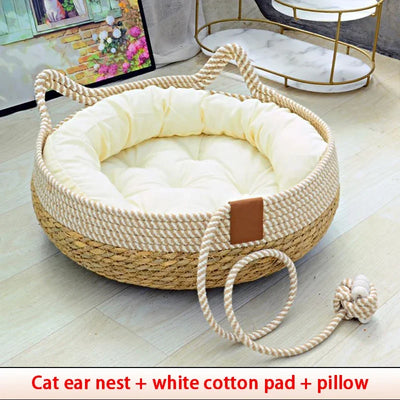 BreezeNest Woven Cat Bed