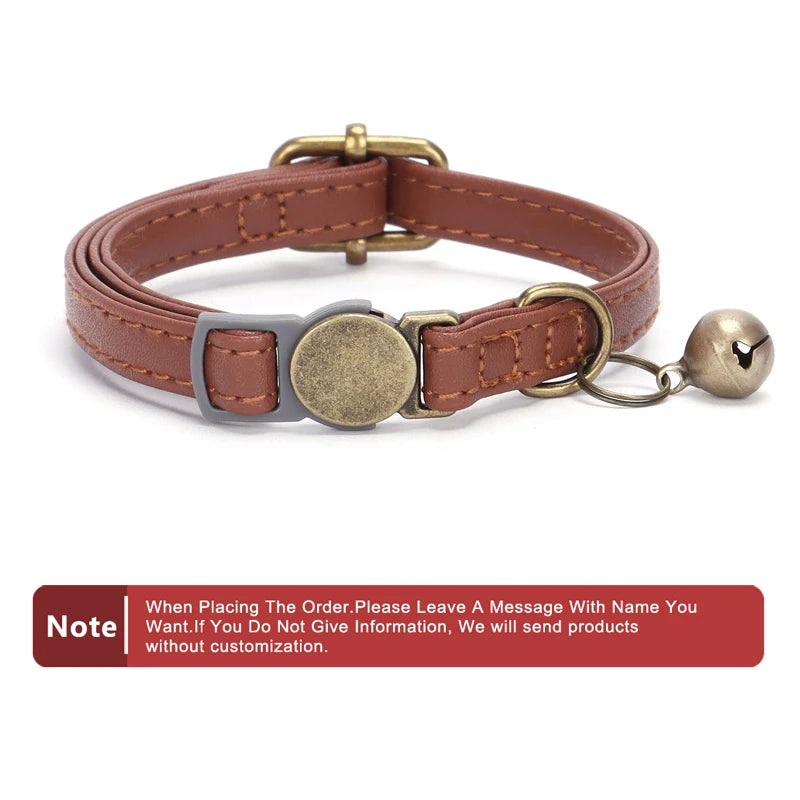 Engraved Leather Pet Collar